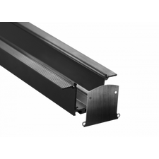 Donolux DN18519H3RAL9005 Встраиваемый алюминиевый профиль под шпаклевку,  40х76х3000. Цвет: Черный матовый, RAL9005,Серия:DN8ALE
