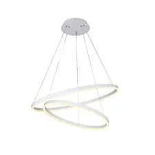 Kink Light 08220,01A(4000K) Подвес диммируемый Тор белый d80+60 h150 Led 86W (4000K)