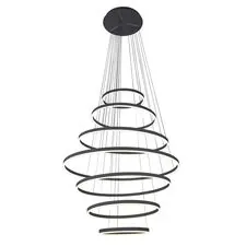 Kink Light 08537,19(4000K) Подвес Тор черный h300 d40+60+80+100+80+60+40 Led 284W (4000K) с пультом ДУ