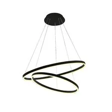 Kink Light 08220,19A(4000K) Подвес диммируемый Тор черный d80+60 h150 Led 86W (4000K)