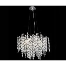 Kink Light 07871-80,16 Люстра Шанти серебро d80 h200 G9 10*7W (led лампы 7W (4000K) в комплекте)