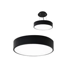 Kink Light 05480,19 Светильник Медина черный d80 h10 Led 90W (4000K) 2 типа крепления: потолочное и подвесное