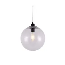 Kink Light 07562-20,21 Подвес Меркурий прозрачный (с черными креплениями и проводом) d20 h200 E27 1*40W