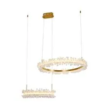 Kink Light 08245,36PA(4000K) Подвес диммируемый Лаура латунь d40+60 h150 Led 60W (4000K) с пультом ДУ