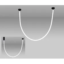 Kink Light 08031-200,19 Подвес Венди черный L200 d2,2 Led 48w (4000K)