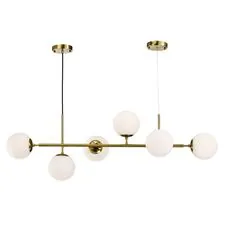 Kink Light 07622-6,20-01 Люстра Ирда бронза w120*35 h140 E27 6*40w (белые плафоны)