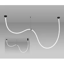 Kink Light 08031-300,19 Подвес Венди черный L300 d2,2 Led 72w (4000K)