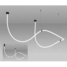 Kink Light 08031-400,19 Подвес Венди черный L400 d2,2 Led 96w (4000K)