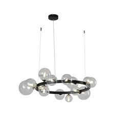 Kink Light 09408-15,19 Люстра Иона черный d85 h200 G9 15*5W (Led лампы в комплекте 4000К) 2 типа крепления