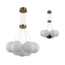 Kink Light 08475-7,20 Подвес Алди бронза d45 h130 E27 7*5W (в комплекте 7 белых и 1 цветной плафон)