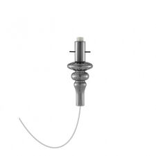 Donolux Glass DL20751 Smoky Brushed black Декоративный стеклянный элемент дымчатый CASCATA, D105xH250 мм, с патроном 1хЕ14 40Вт макс. (шлифованный черный напатронник, металл), прозрачный провод 2000 мм