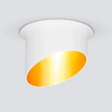 Elektrostandard a040981 7005 MR16 / Светильник встраиваемый WH/GD белый/золото