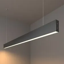 Elektrostandard a042951 101-200-30-128 / Линейный светодиодный подвесной односторонний светильник 128см 25W 3000K черная шагрень