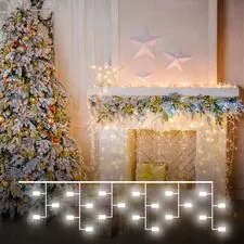 Eurosvet a060410 100-001 / гирлянда бытовая электрическая бахрома / теплый белый