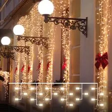 Eurosvet a056078 200-101 / гирлянда бытовая электрическая занавес / теплый белый с эффектом мерцания