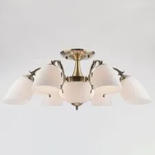 Eurosvet 00000055432 22010/6+2 / потолочный светильник /   античная бронза