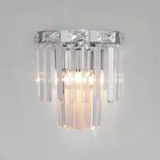 Eurosvet a060645 10130/1 / настенный светильник / хром/прозрачный хрусталь Strotskis