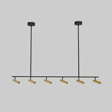 Eurosvet a068799 20252/6 LED / потолочный светильник / черный/латунь