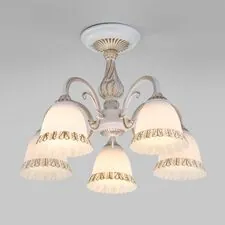 Eurosvet a045771 60107/5 / потолочный светильник / белый с золотом