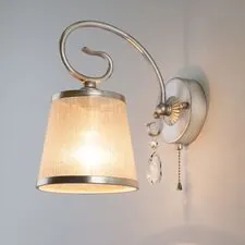 Eurosvet 00000082041 60065/1 / настенный светильник /   серебро