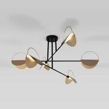 Eurosvet a062042 70148/6 / потолочный светильник / черный/золото