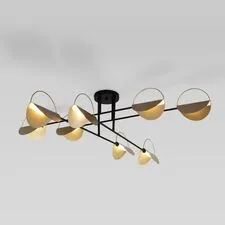 Eurosvet a062043 70148/8 / потолочный светильник/ черный/золото