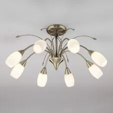 Eurosvet a043221 30280/8 / потолочный светильник / античная бронза