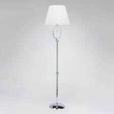 Eurosvet 00000084937 01056/1 / напольный светильник /   хром/прозрачный хрусталь Strotskis