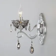 Eurosvet a045283 10103/1 / настенный светильник / хром/дымчатый хрусталь Strotskis