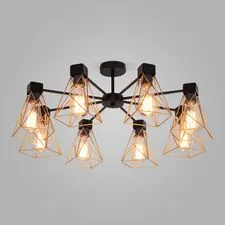 Eurosvet a061403 70107/8 / потолочный светильник / черный/латунь