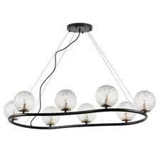 Lightstar 815287 Люстра BARI 8х10W(led) G9 ЧЕРНЫЙ МАТОВЫЙ/ЗОЛОТО