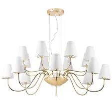 Lightstar 758162 Люстра подв. DIAFANO 16х40W G9 ЗОЛОТО/БЕЛЫЙ