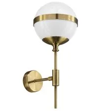 Lightstar 813611 Бра GLOBO 1х40W E14 electroplating bronze/white