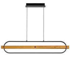 Lightstar 723337 Люстра LODI LED 36W 3240LM ЧЕРНЫЙ/ДЕРЕВО 3000K