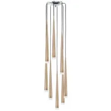 Lightstar 807083 Подвес PUNTO 8х25W G9 chrome + champagne