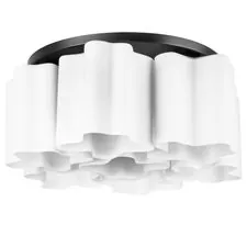 Lightstar 802077 Люстра NUBI 7х40W E27 ЧЕРНЫЙ МАТОВЫЙ/БЕЛЫЙ