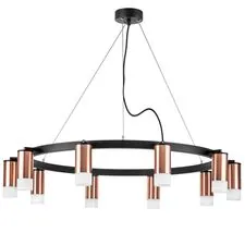 Lightstar LR0203001 Люстра RULLO 10х50W GU10 ЧЕРНЫЙ/МЕДЬ (571020+214430-10+202431-10)