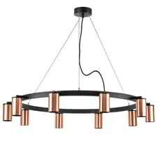 Lightstar LR020300 Люстра RULLO 10х50W GU10 ЧЕРНЫЙ/МЕДЬ (571020+214430-10)