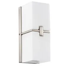 Lightstar 805620 Светильник настенный QUBICA 2х40W E14 НИКЕЛЬ/БЕЛЫЙ