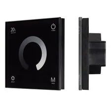 Arlight 034778 Панель SMART-P4-DIM-G-IN Black (12-24V, 4x3A, Sens, 2,4G) (Arlight, IP20 Пластик, 5 лет) 034778