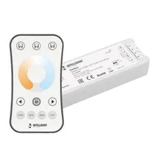 Arlight 036184 INTELLIGENT ARLIGHT Диммер SMART-SET-PWM-102-72-MIX-SUF White (12-24V, 2x5A, ПДУ RING 10кн, 2,4G) (IARL, IP20 Пластик, 5 лет) 036184