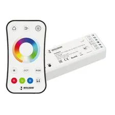Arlight 036188 INTELLIGENT ARLIGHT Диммер SMART-SET-PWM-105-52-MULTI-SUF White (12-24V, 5x3A, ПДУ RING 10кн, 2,4G) (IARL, IP20 Пластик, 5 лет) 036188