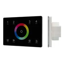 Arlight 028403 Панель Sens SMART-P83-RGB Black (230V, 4 зоны, 2,4G) (Arlight, IP20 Пластик, 5 лет) 028403