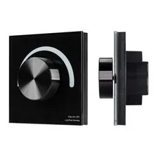 Arlight 028425 Панель SMART-P91-DIM-G-SUF Black (230V, Rotary, 2,4G) (Arlight, IP20 Пластик, 5 лет) 028425