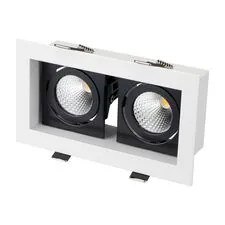 Arlight 024129 Светильник CL-KARDAN-S180x102-2x9W Day (WH-BK, 38 deg) (Arlight, IP20 Металл, 3 года) 024129