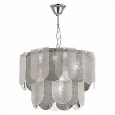 EVOLUCE SLE1125-103-07 Светильник подвесной Хром/Прозрачно-Дымчатый E14 7*40W