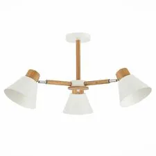 EVOLUCE SLE103702-03 Светильник потолочный Светлое дерево, Белый/Белый E27 3*60W