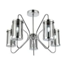 EVOLUCE SLE102302-05 Светильник потолочный Хром/Дымчатый E14 5*40W