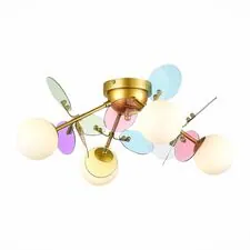 EVOLUCE SLE2502-202-04 Светильник потолочный Золотистый/Разноцветный G9 4*5W