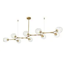 EVOLUCE SLE154823-09 Светильник подвесной Золотистый/Прозрачный E27 9*40W